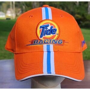 Tide Racing Hat Mens Orange NASCAR Downy Embroidered Adjustable Baseball Cap